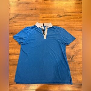 Lululemon Men’s Short Sleeve Evolution Polo Blue Gray Medium